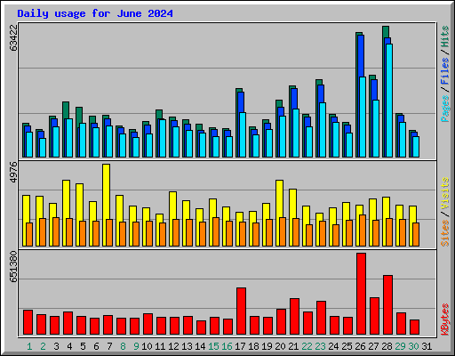 Daily usage for June 2024