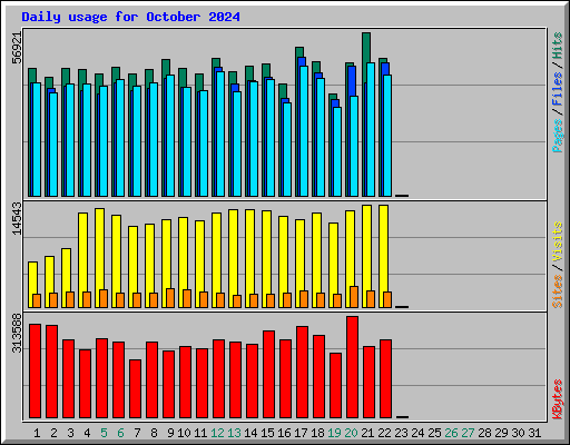 Daily usage for October 2024