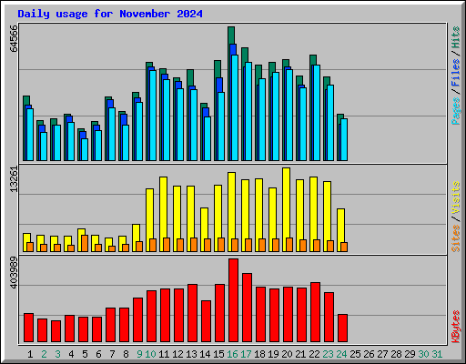 Daily usage for November 2024