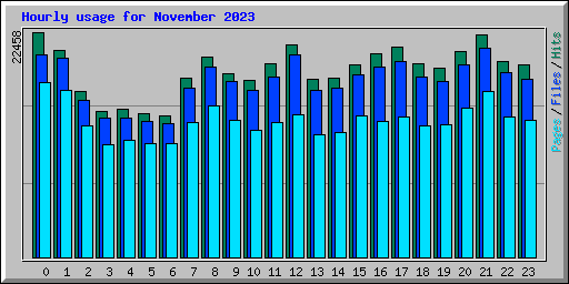 Hourly usage for November 2023