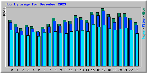 Hourly usage for December 2023